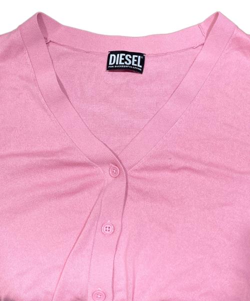 DIESEL（ディーゼル）DIESEL (ディーゼル) M-ARIKA-NEW クロップドカーディガン ピンク サイズ:Sの古着・服飾アイテム