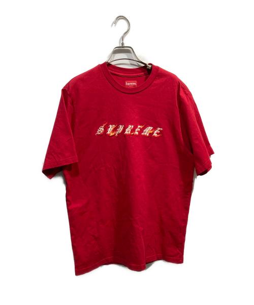 SUPREME（シュプリーム）Supreme (シュプリーム) Flames S/S Top レッド サイズ:Ｍの古着・服飾アイテム