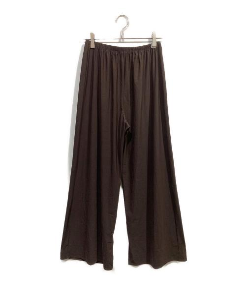 FRAMeWORK（フレームワーク）FRAMeWORK (フレームワーク) クールタッチナイロンジャージーレイヤードパンツ ブラウン サイズ:SIZE 38の古着・服飾アイテム