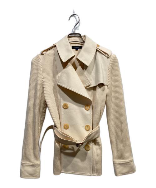 BURBERRY（バーバリー）BURBERRY (バーバリー) カシミヤ混ジャケット ホワイト サイズ:SIZE 2の古着・服飾アイテム