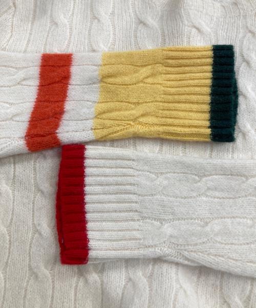 POLO RALPH LAUREN（ポロ・ラルフローレン）POLO RALPH LAUREN (ポロ・ラルフローレン) カシミヤ混ニット ホワイト サイズ:ＸＬの古着・服飾アイテム