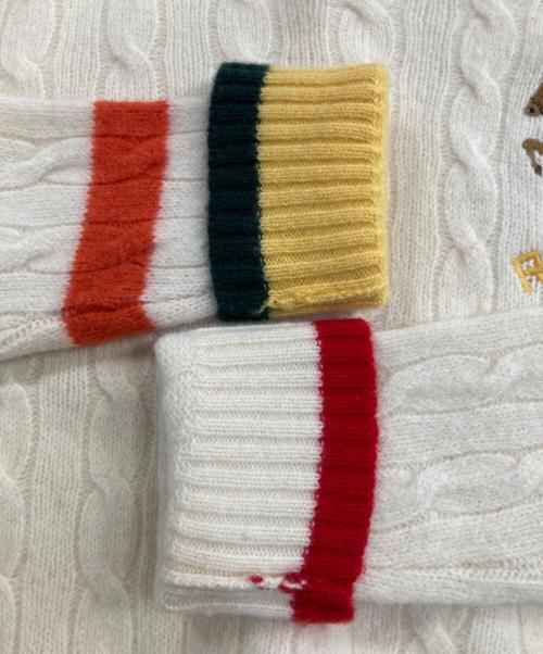 POLO RALPH LAUREN（ポロ・ラルフローレン）POLO RALPH LAUREN (ポロ・ラルフローレン) カシミヤ混ニット ホワイト サイズ:ＸＬの古着・服飾アイテム