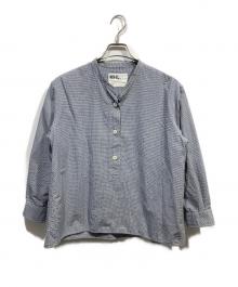 MHL（エムエイチエル）の古着「TINY GINGHAM COTTON P/O SHIRT」｜ブルー
