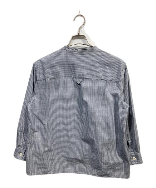MHL（エムエイチエル）MHL (エムエイチエル) TINY GINGHAM COTTON P/O SHIRT ブルー サイズ:SIZE 1の古着・服飾アイテム