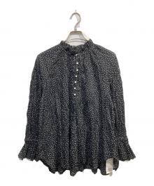 JOURNAL STANDARD relume（ジャーナルスタンダード レリューム）の古着「コットンボイルクリンクルタックフリルプルオーバー」｜ブラック