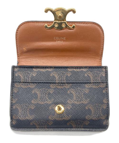 CELINE（セリーヌ）CELINE (セリーヌ) トリオンフコンパクトカードケース ブラウンの古着・服飾アイテム