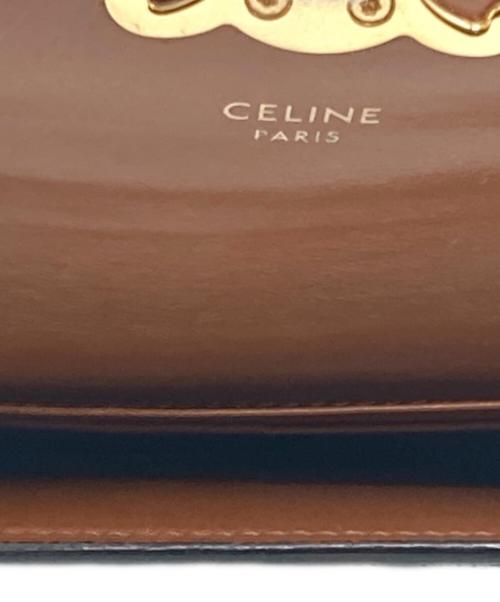 CELINE（セリーヌ）CELINE (セリーヌ) トリオンフコンパクトカードケース ブラウンの古着・服飾アイテム