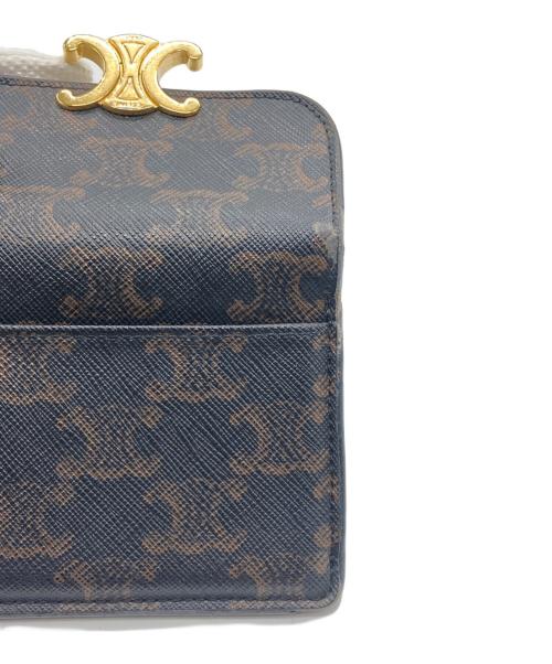 CELINE（セリーヌ）CELINE (セリーヌ) トリオンフコンパクトカードケース ブラウンの古着・服飾アイテム