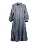 Andemiuアンデミュウ）の古着「ハイショクシャツワンピース」｜ブルー