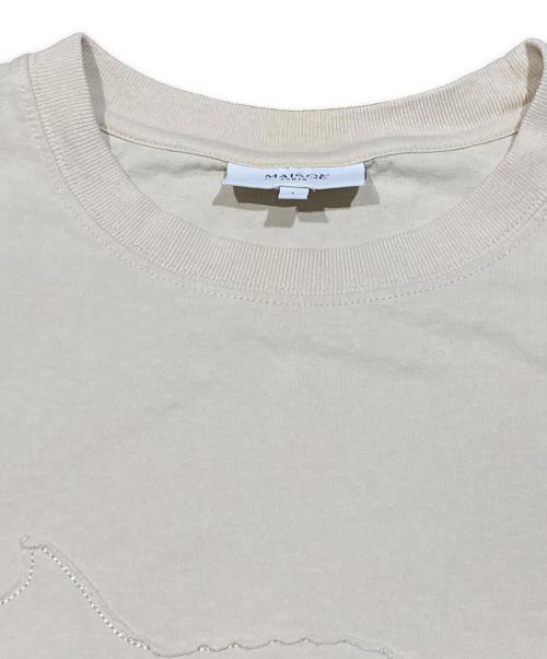 maison kitsune（メゾンキツネ）maison kitsune (メゾンキツネ) CRAFTED PROFILE FOX Tシャツ ベージュ サイズ:Lの古着・服飾アイテム