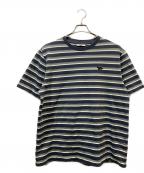 maison kitsuneメゾンキツネ）の古着「PROFILE FOX PATCH STRIPED COMFORT TEE SHIRT」｜マルチカラー