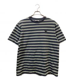 maison kitsune（メゾンキツネ）の古着「PROFILE FOX PATCH STRIPED COMFORT TEE SHIRT」｜マルチカラー