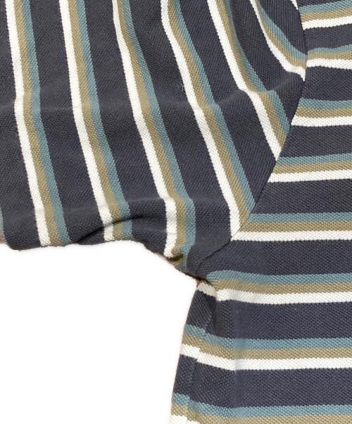 maison kitsune（メゾンキツネ）MAISON KITSUNE (メゾンキツネ) PROFILE FOX PATCH STRIPED COMFORT TEE SHIRT マルチカラー サイズ:Lの古着・服飾アイテム