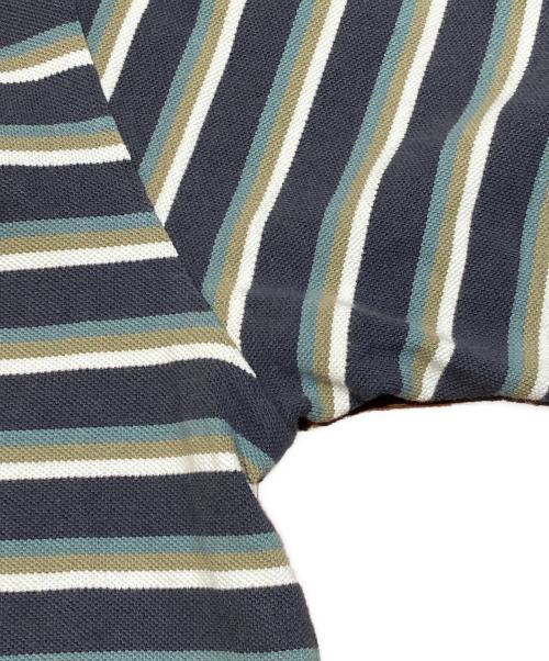 maison kitsune（メゾンキツネ）MAISON KITSUNE (メゾンキツネ) PROFILE FOX PATCH STRIPED COMFORT TEE SHIRT マルチカラー サイズ:Lの古着・服飾アイテム