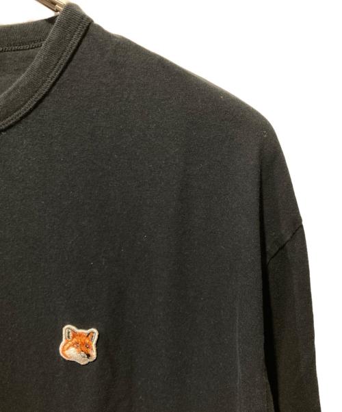 maison kitsune（メゾンキツネ）maison kitsune (メゾンキツネ) FOX HEAD PATCH REGULAR LONG-SLEEVED TEE-SHIRT ブラック サイズ:Lの古着・服飾アイテム