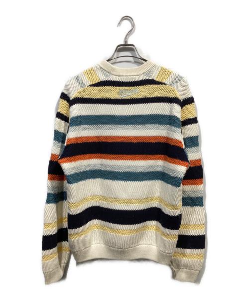 maison kitsune（メゾンキツネ）maison kitsune (メゾンキツネ) COMFORT STRIPED JUMPER マルチカラー サイズ:Lの古着・服飾アイテム