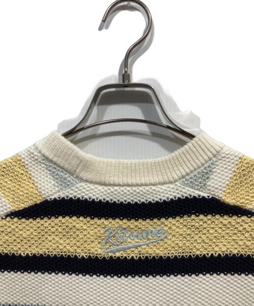 maison kitsune（メゾンキツネ）maison kitsune (メゾンキツネ) COMFORT STRIPED JUMPER マルチカラー サイズ:Lの古着・服飾アイテム
