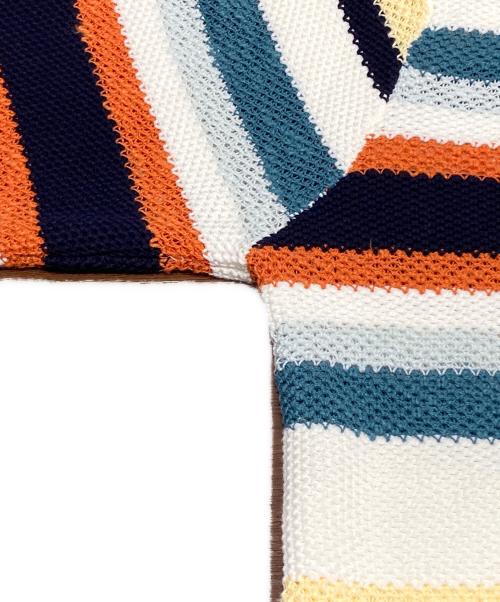 maison kitsune（メゾンキツネ）maison kitsune (メゾンキツネ) COMFORT STRIPED JUMPER マルチカラー サイズ:Lの古着・服飾アイテム