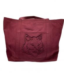 maison kitsune（メゾンキツネ）の古着「Fox Head Large Tote」｜レッド