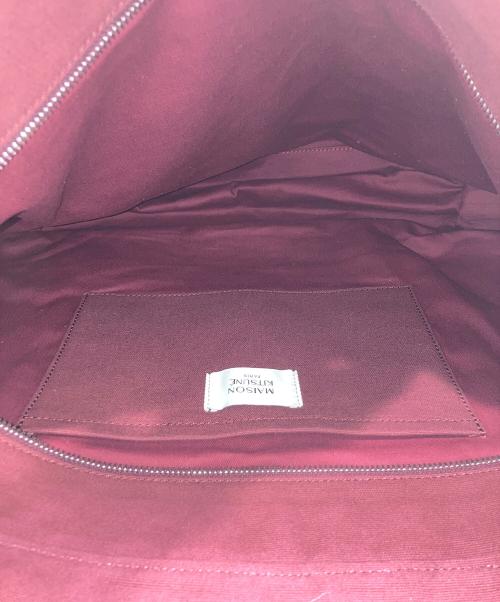 maison kitsune（メゾンキツネ）MAISON KITSUNE (メゾンキツネ) Fox Head Large Tote レッドの古着・服飾アイテム