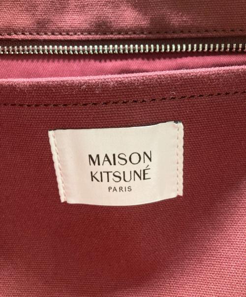 maison kitsune（メゾンキツネ）MAISON KITSUNE (メゾンキツネ) Fox Head Large Tote レッドの古着・服飾アイテム