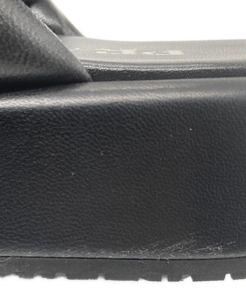 PRADA（プラダ）PRADA (プラダ) ナッパレザープラットフォームサンダル ブラック サイズ:35.5の古着・服飾アイテム