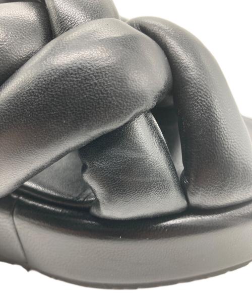 PRADA（プラダ）PRADA (プラダ) ナッパレザープラットフォームサンダル ブラック サイズ:35.5の古着・服飾アイテム