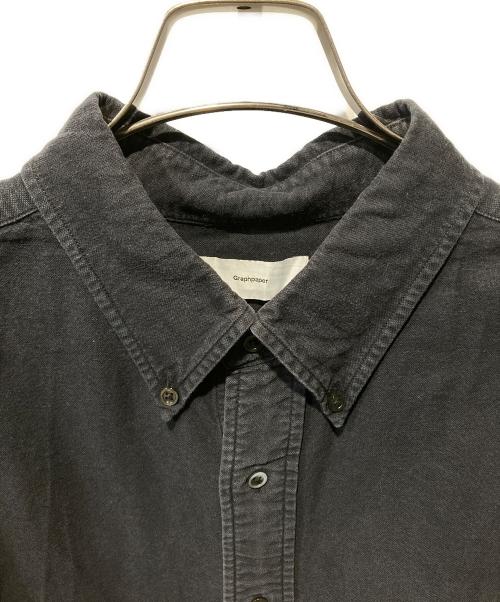 Graphpaper（グラフペーパー）Graphpaper (グラフペーパー) Oxford Oversized B.D Shirt ブラック サイズ:freeの古着・服飾アイテム