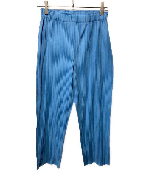 ISSEY MIYAKE me（イッセイ ミヤケ ミー）ISSEY MIYAKE me (イッセイ ミヤケ ミー) プリーツパンツ ブルー サイズ:-の古着・服飾アイテム