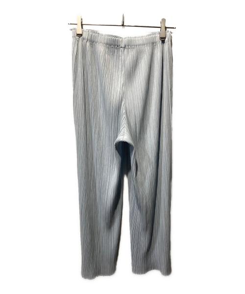 PLEATS PLEASE（プリーツプリーズ）PLEATS PLEASE (プリーツプリーズ) プリーツ マンスリーパンツ ブルー サイズ:4の古着・服飾アイテム