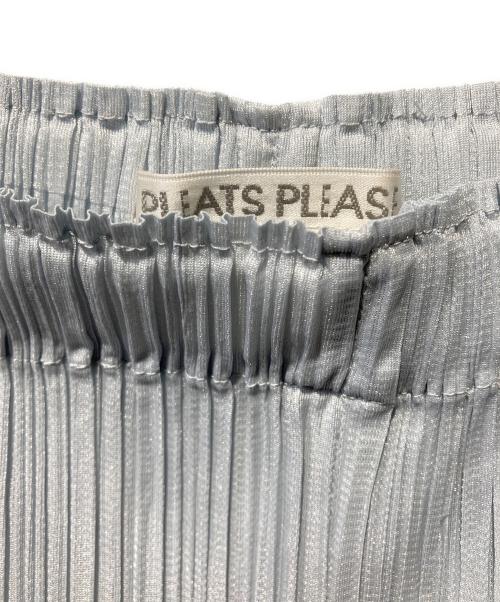PLEATS PLEASE（プリーツプリーズ）PLEATS PLEASE (プリーツプリーズ) プリーツ マンスリーパンツ ブルー サイズ:4の古着・服飾アイテム