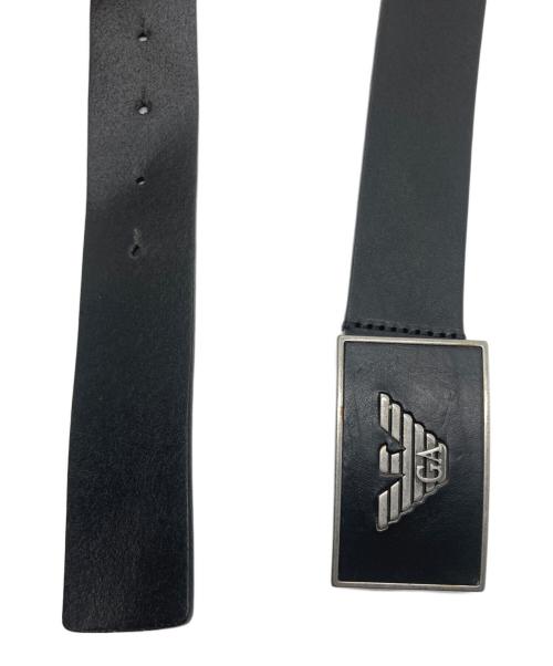 EMPORIO ARMANI（エンポリオ アルマーニ）EMPORIO ARMANI (エンポリオ アルマーニ) ロゴバックルベルト ブラックの古着・服飾アイテム