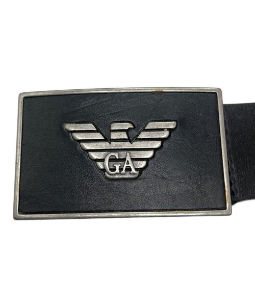 EMPORIO ARMANI（エンポリオ アルマーニ）EMPORIO ARMANI (エンポリオ アルマーニ) ロゴバックルベルト ブラックの古着・服飾アイテム