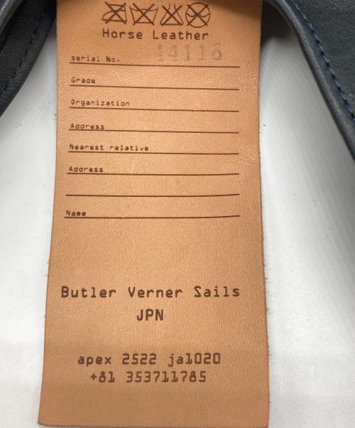 BUTLER VERNER SAILS（バトラーバーナーセイルズ）BUTLER VERNER SAILS (バトラーバーナーセイルズ) ホースレザーミニトートバッグ ネイビーの古着・服飾アイテム