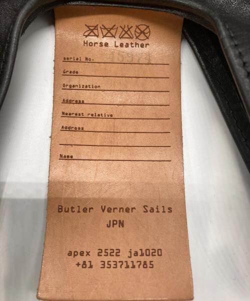 BUTLER VERNER SAILS（バトラーバーナーセイルズ）butler verner sails (バトラーバーナーセイルズ) ホースレザーミニトートバッグ ブラックの古着・服飾アイテム