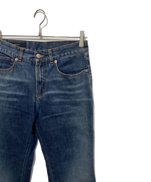 GUCCI（グッチ）GUCCI (グッチ) ベルボトムデニムパンツ インディゴ サイズ:40の古着・服飾アイテム