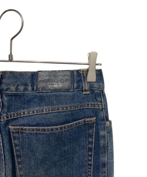 GUCCI（グッチ）GUCCI (グッチ) ベルボトムデニムパンツ インディゴ サイズ:40の古着・服飾アイテム