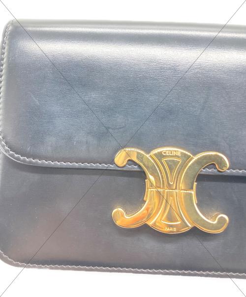 CELINE（セリーヌ）CELINE (セリーヌ) ティーントリオンフバッグ ブラックの古着・服飾アイテム