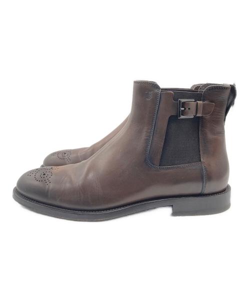 TOD'S（トッズ）TOD'S (トッズ) サイドゴアブーツ ブラウン サイズ:27cmの古着・服飾アイテム