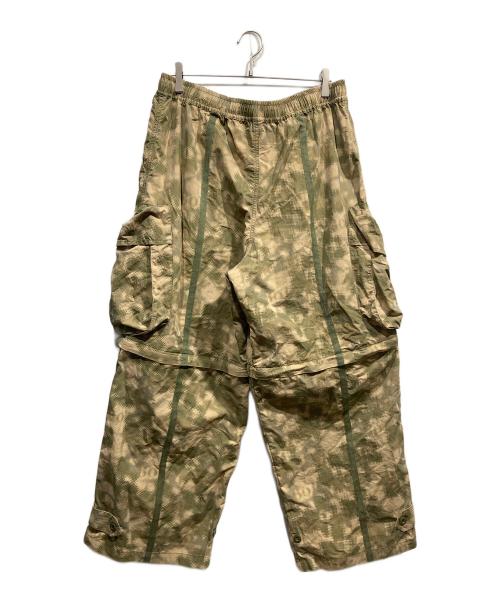 BoTT（ボット）BoTT (ボット) PAM (パム) カモ柄 2WAYワイドカーゴパンツ グリーン サイズ:XLの古着・服飾アイテム