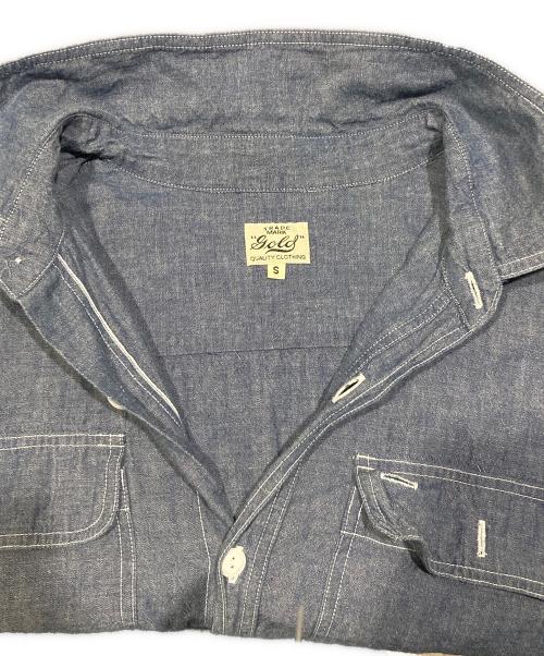 gold（ゴールド）gold (ゴールド) CHAMBRAY WORK SHIRT インディゴ サイズ:Sの古着・服飾アイテム