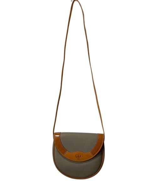 Christian Dior（クリスチャン ディオール）Christian Dior (クリスチャン ディオール) ポシェット グレー×ブラウンの古着・服飾アイテム