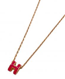 HERMES（エルメス）の古着「ミニポップアッシュ ネックレス」｜ゴールド×ピンク