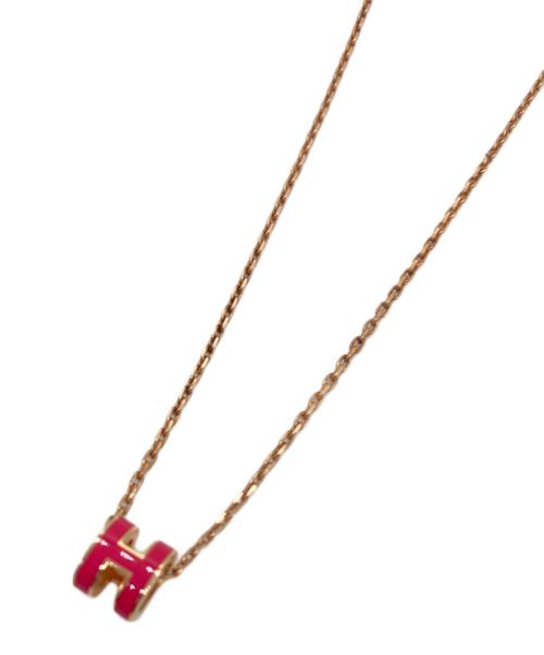 HERMES（エルメス）HERMES (エルメス) ミニポップアッシュ ネックレス ゴールド×ピンクの古着・服飾アイテム