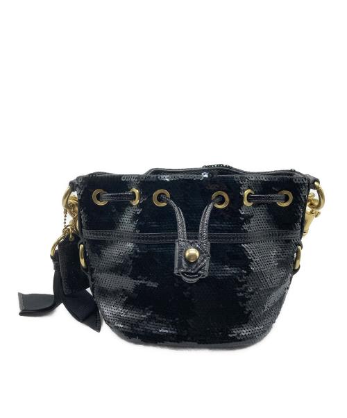 COACH（コーチ）COACH (コーチ) スパンコールショルダーバッグ ブラックの古着・服飾アイテム