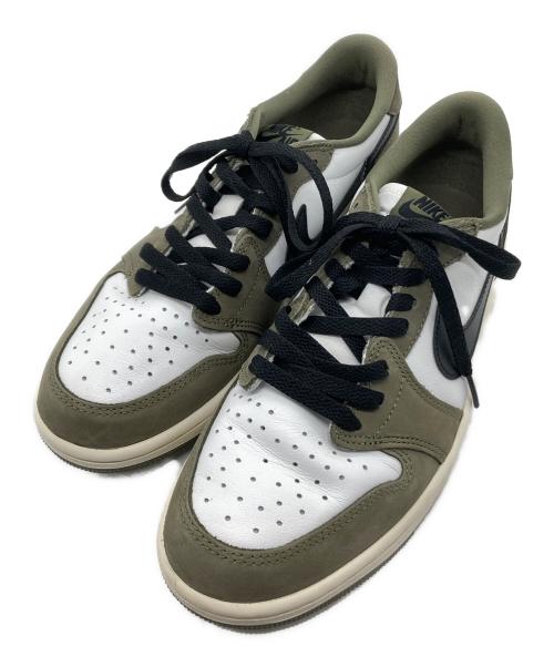 NIKE（ナイキ）NIKE (ナイキ) Air Jordan 1 Low OG オリーブ×ホワイト サイズ:27cmの古着・服飾アイテム