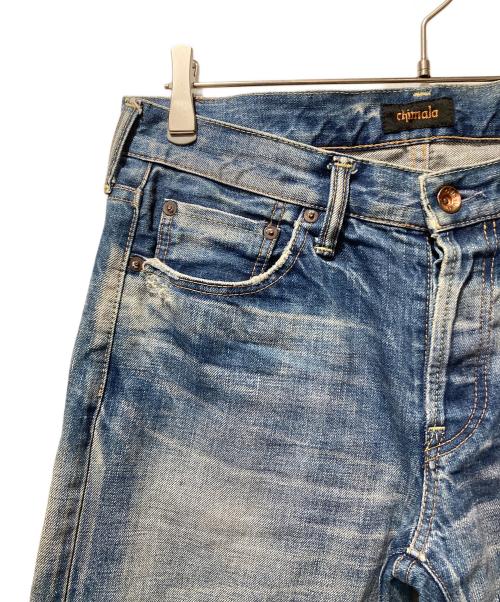 chimala（チマラ）chimala (チマラ) ダメージ加工デニムパンツ インディゴ サイズ:27の古着・服飾アイテム
