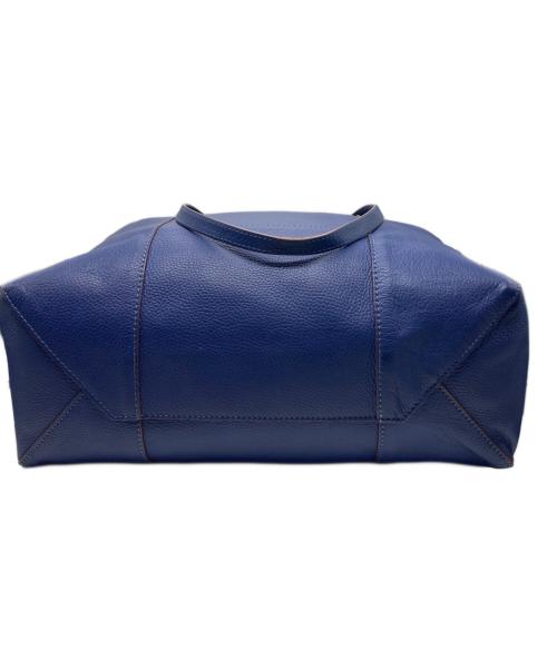 GIANNI CHIARINI（ジャンニ キアリーニ）GIANNI CHIARINI (ジャンニ キアリーニ) レザートートバッグ ネイビーの古着・服飾アイテム