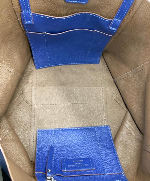 GIANNI CHIARINI（ジャンニ キアリーニ）GIANNI CHIARINI (ジャンニ キアリーニ) レザートートバッグ ネイビーの古着・服飾アイテム