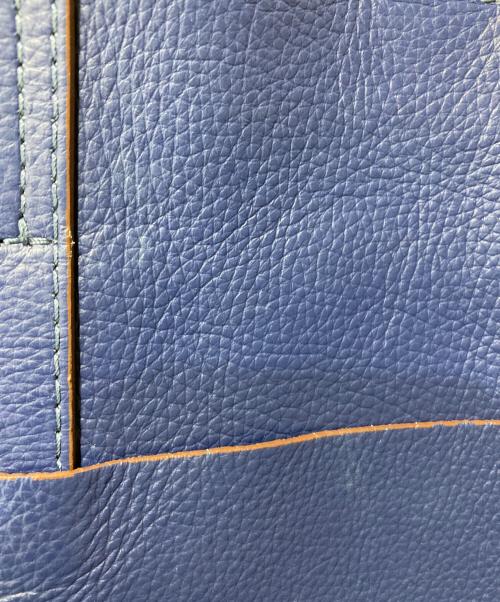 GIANNI CHIARINI（ジャンニ キアリーニ）GIANNI CHIARINI (ジャンニ キアリーニ) レザートートバッグ ネイビーの古着・服飾アイテム